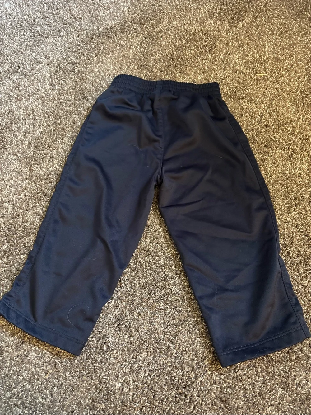 Nike Kids Navy Sweatpants with Yellow Swoosh